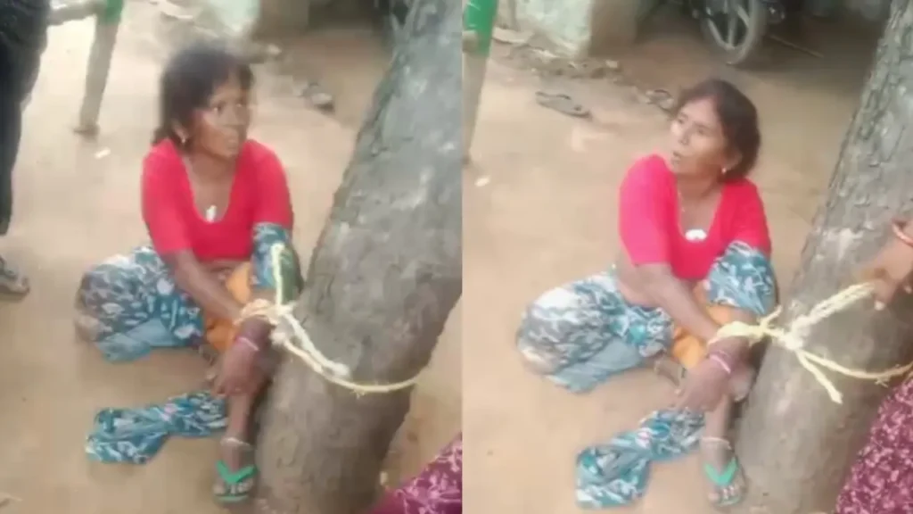 मामूली से विवाद पर महिला को पेड़ से बांधकर से पीटा, बीच-बचाव करने आए बेटे को भी लहूलुहान किया morena 2