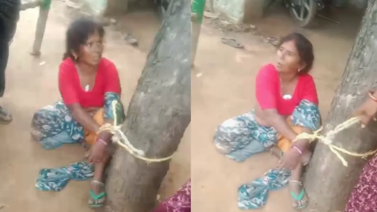 मामूली से विवाद पर महिला को पेड़ से बांधकर से पीटा, बीच-बचाव करने आए बेटे को भी लहूलुहान किया morena 2