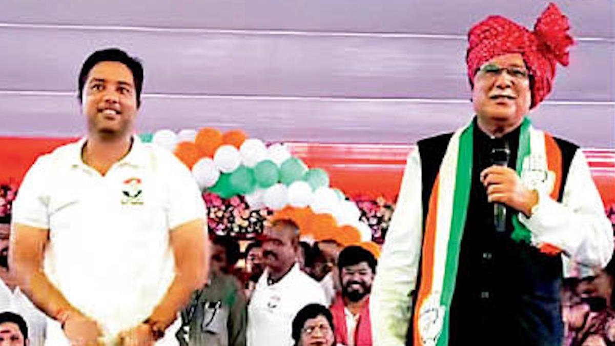 पाटन में भूपेश का बड़ा सियासी संकेत, चैतन्य को मंच पर किया आगे, कहा- मैंने नहीं, अमित शाह ने बना दिया नेता bhupesh 11 (1)