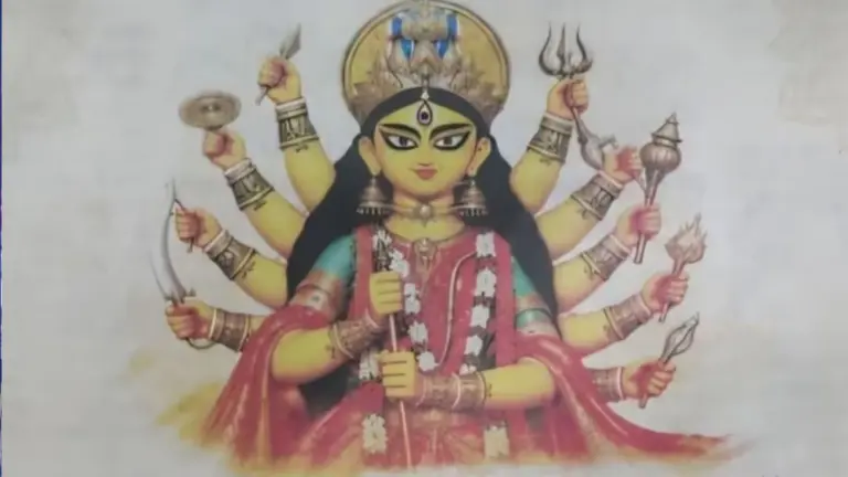 मां दुर्गा की 11 भुजाओं वाले एडवर्टाइजमेंट पर बंगाल में बवाल, आमने-सामने आई BJP-TMC bengal maa durga ad row 768x432