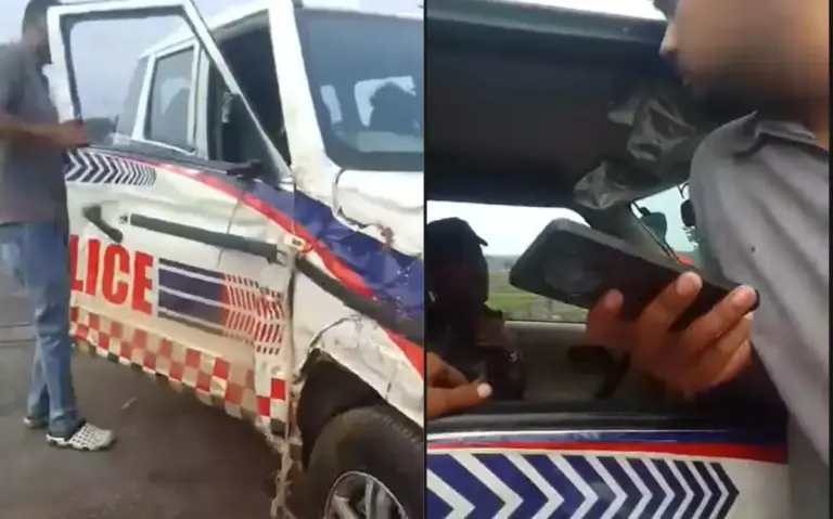 ड्यूटी के दौरान नशे में धुत मिला कांस्टेबल, पुलिस की गाड़ी भी बुरी तरह ठोकी, निलंबित chhattisgarh budget 2026 27 2026 09 20t140532.953 768x479